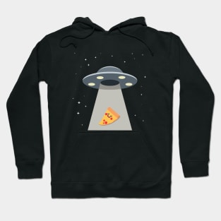 Alien Pizza Abduction Spaceship Hoodie